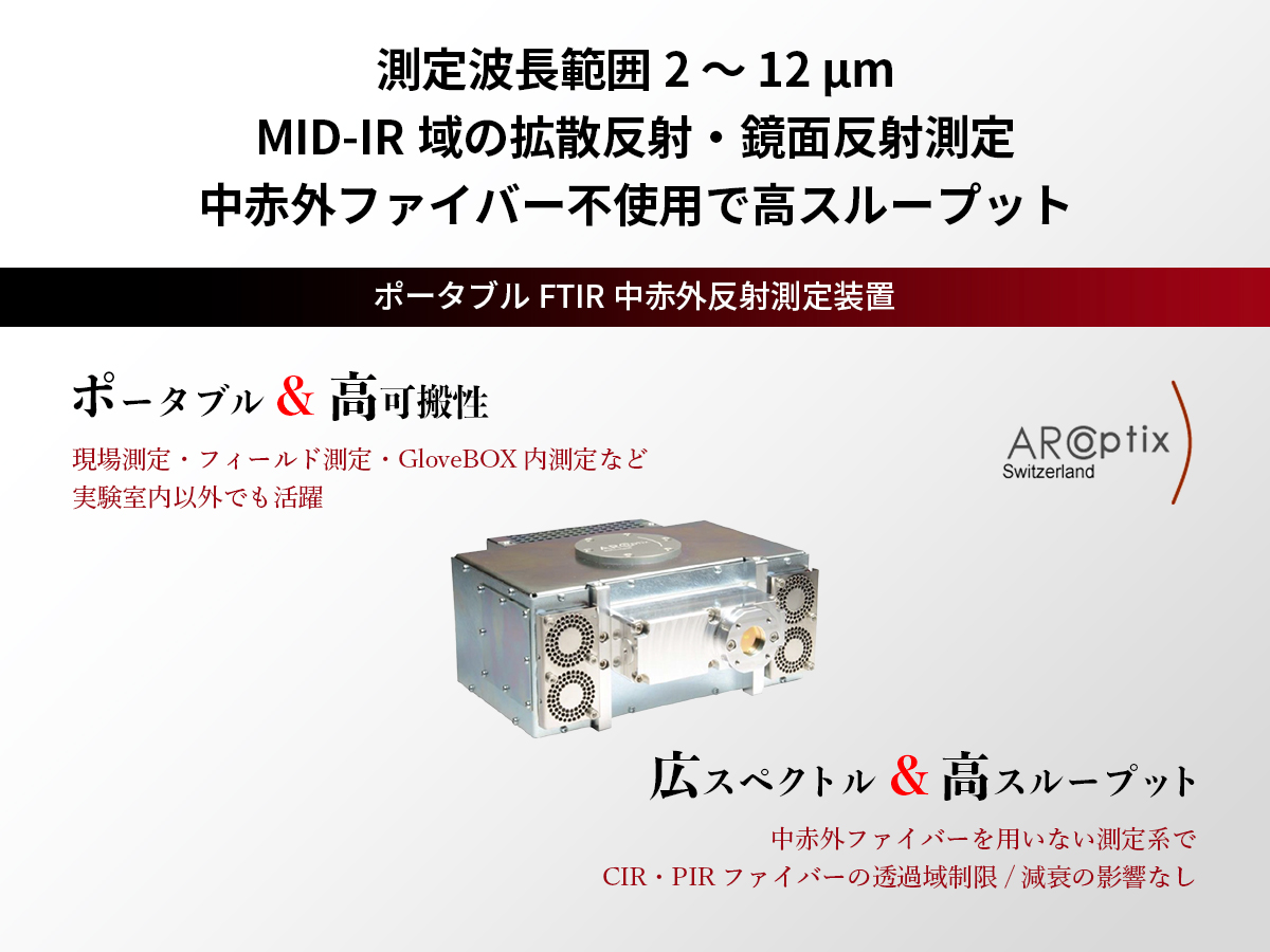 ポータブルFTIR中赤外反射測定装置 の製品画像