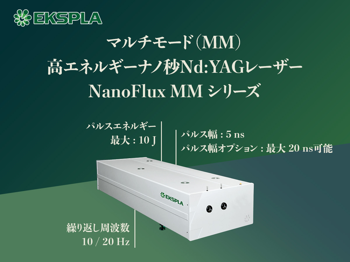 マルチモード（MM）高エネルギー Qスイッチナノ秒Nd:YAGレーザー NanoFlux MM シリーズ 画像1