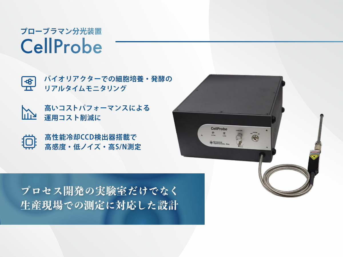 バイオプロセス分析用 プローブラマン分光装置 CellProbe の製品画像