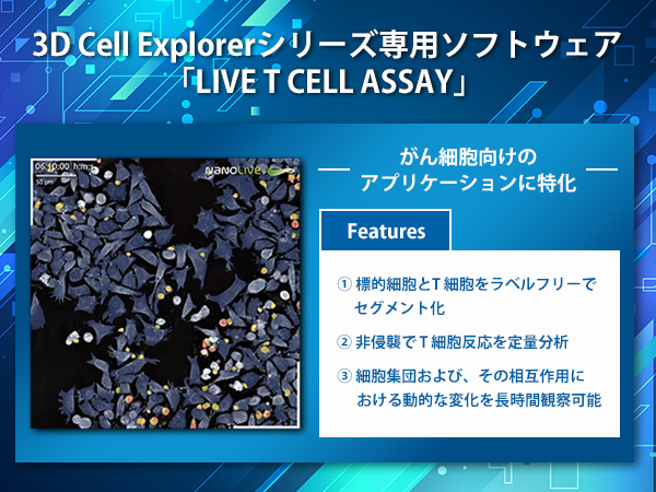 3D Cell Explorerシリーズ専用ソフトウェア「LIVE T CELL ASSAY」 画像1