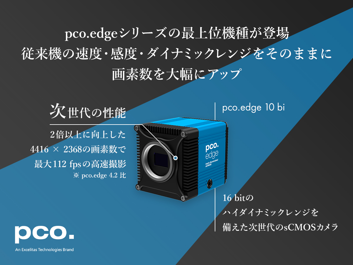 次世代sCMOSカメラ pco.edge 10 bi の製品画像